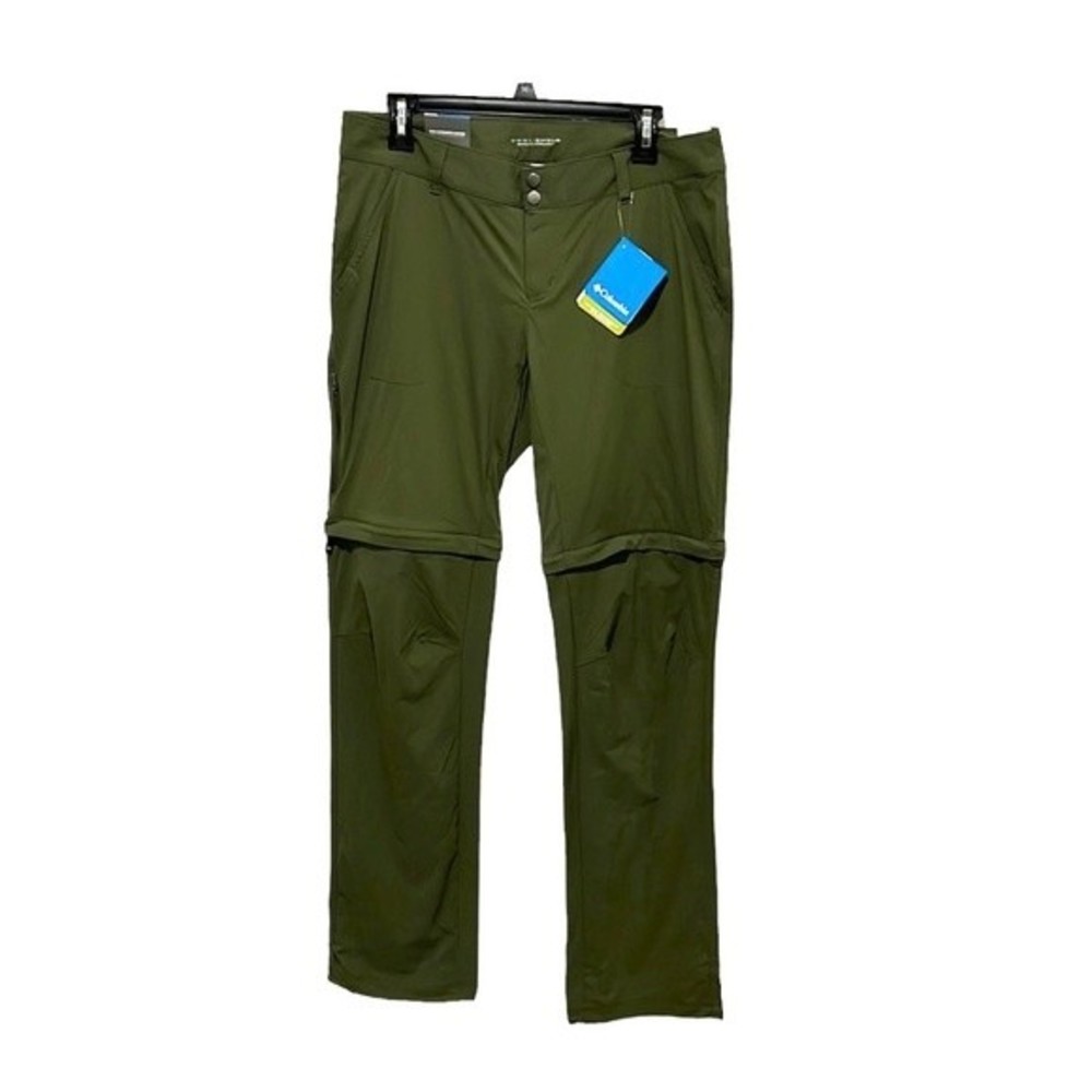 Columbia green Omni Shield Jambe Droite straight leg convertible pants size 12